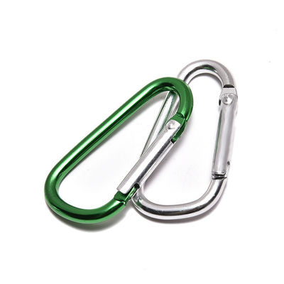Carabiner rond en aluminium en forme de D de 5 cm à ressort extérieur