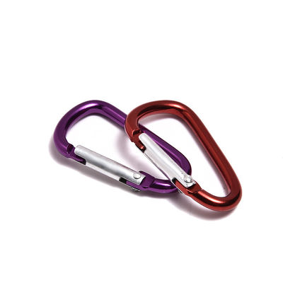 Carabiner rond en aluminium en forme de D de 5 cm à ressort extérieur