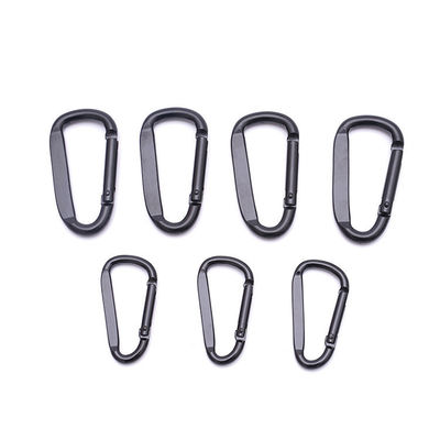 Coût d'expédition Aluminium Flat D Ring Metal Keychain Carabiner Hook échantillons US 1/pièce