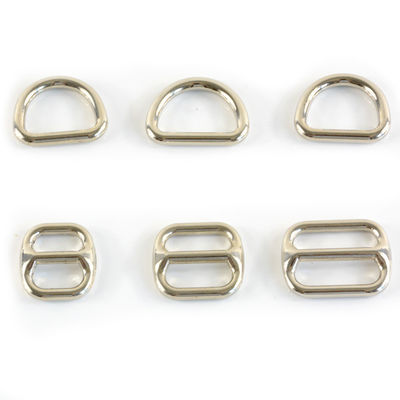 Taille de l'emballage 3,00cm * 2,00cm * 0,50cm Argent Métal D Ring Tri Glide Slider 20mm 25mm
