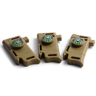 Paiement initial Multifonction d'urgence de la pierre de chaux de démarrage du feu Compass Buckle avec grattoir