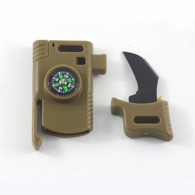 Paiement initial Multifonction d'urgence de la pierre de chaux de démarrage du feu Compass Buckle avec grattoir